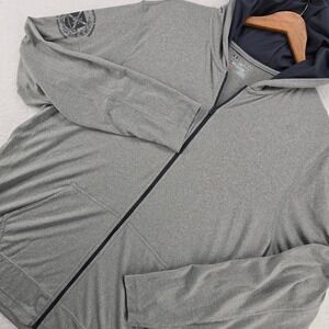 Under Armour HeatGear‎ Mens XL Loose Full Zip Hoodie Gray Recruiting Brigade